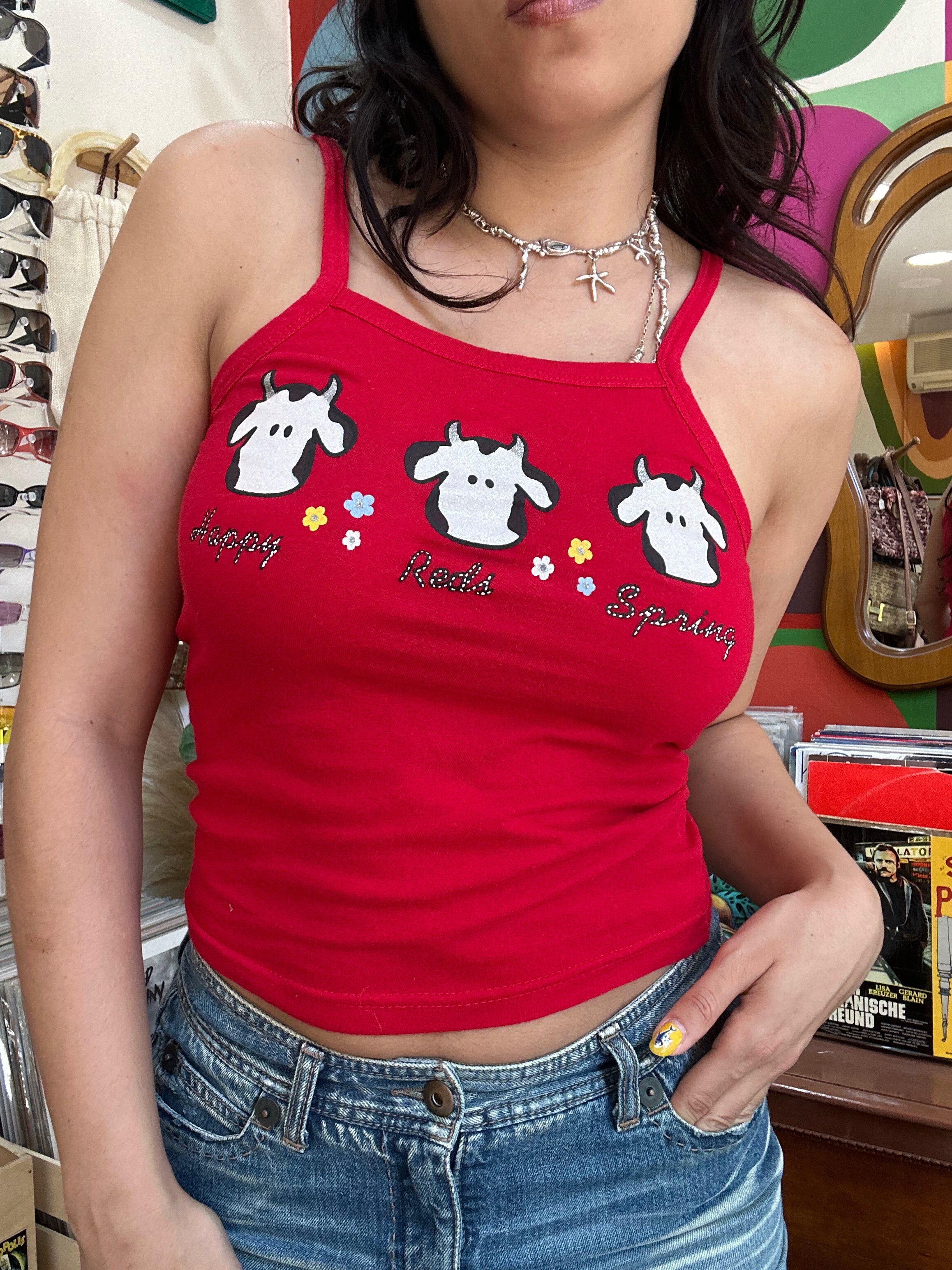 Super cute graphic tank top (S/L)