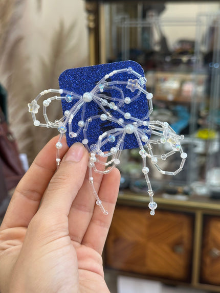 Stunning Krima beaded bow earrings