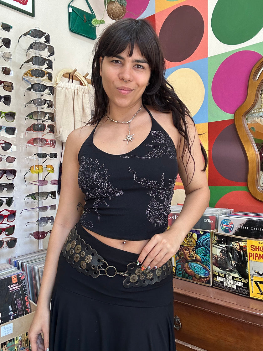 Stunning sparkling halter top (S/L)