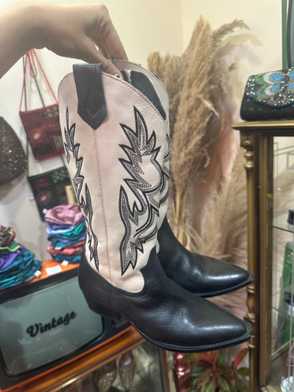 5th Avenue faux leather cowboy boots