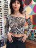 Stunning leopard print Y2K top (S/M)