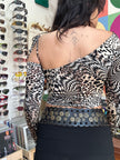 Stunning leopard print Y2K top (S/M)