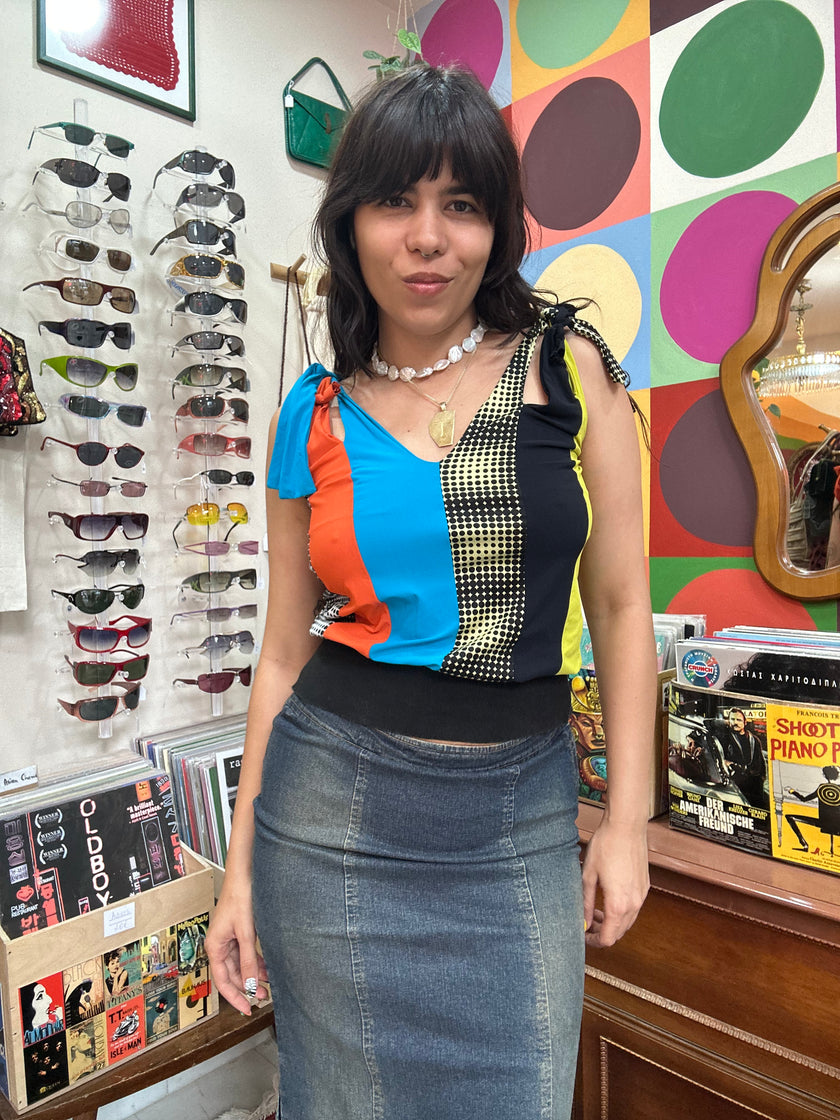 BEBE vintage funky Y2K top (S)