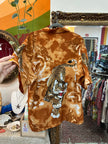 Y2K Orange Tiger Japanese Anime Shirt (M)