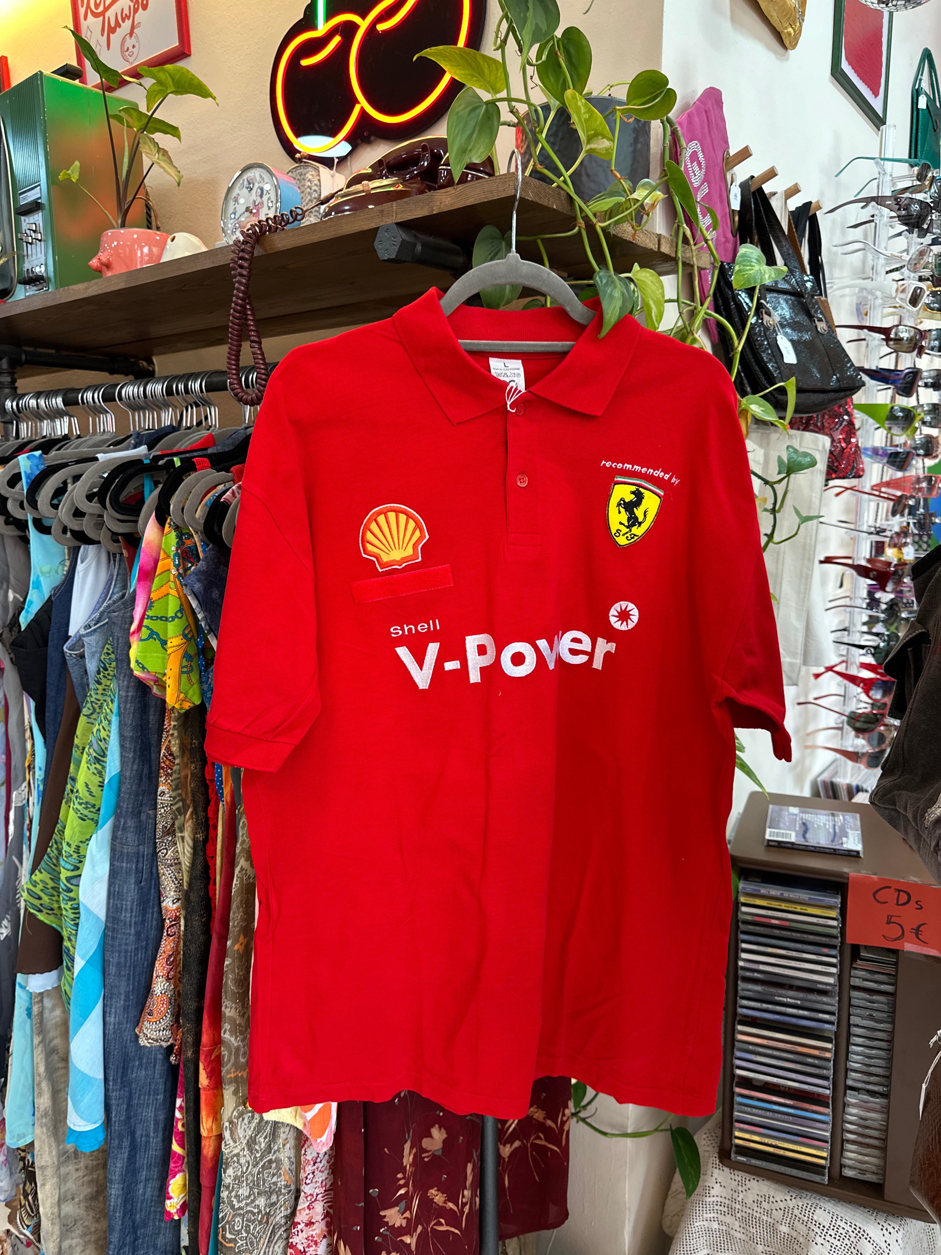 Vintage Shell V-Power Polo shirt (L)