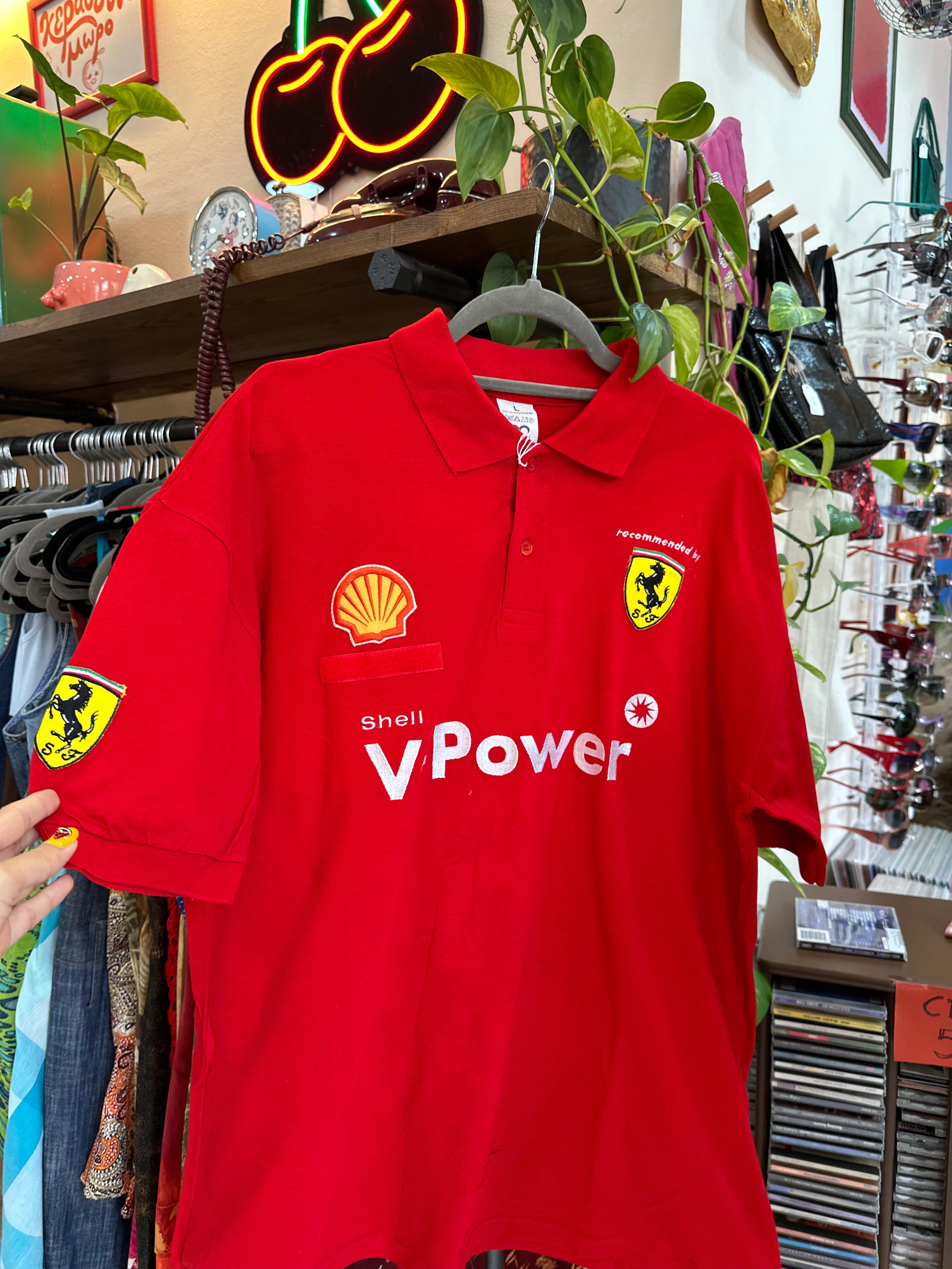 Vintage Shell V-Power Polo shirt (L)