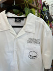 NOS Harley Davidson Mens White Short Sleeve Skull Shirt (XL)