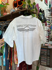 NOS Harley Davidson Mens White Short Sleeve Skull Shirt (XL)