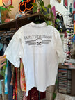 NOS Harley Davidson Mens White Short Sleeve Skull Shirt (XL)