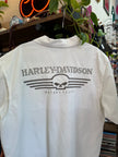 NOS Harley Davidson Mens White Short Sleeve Skull Shirt (XL)