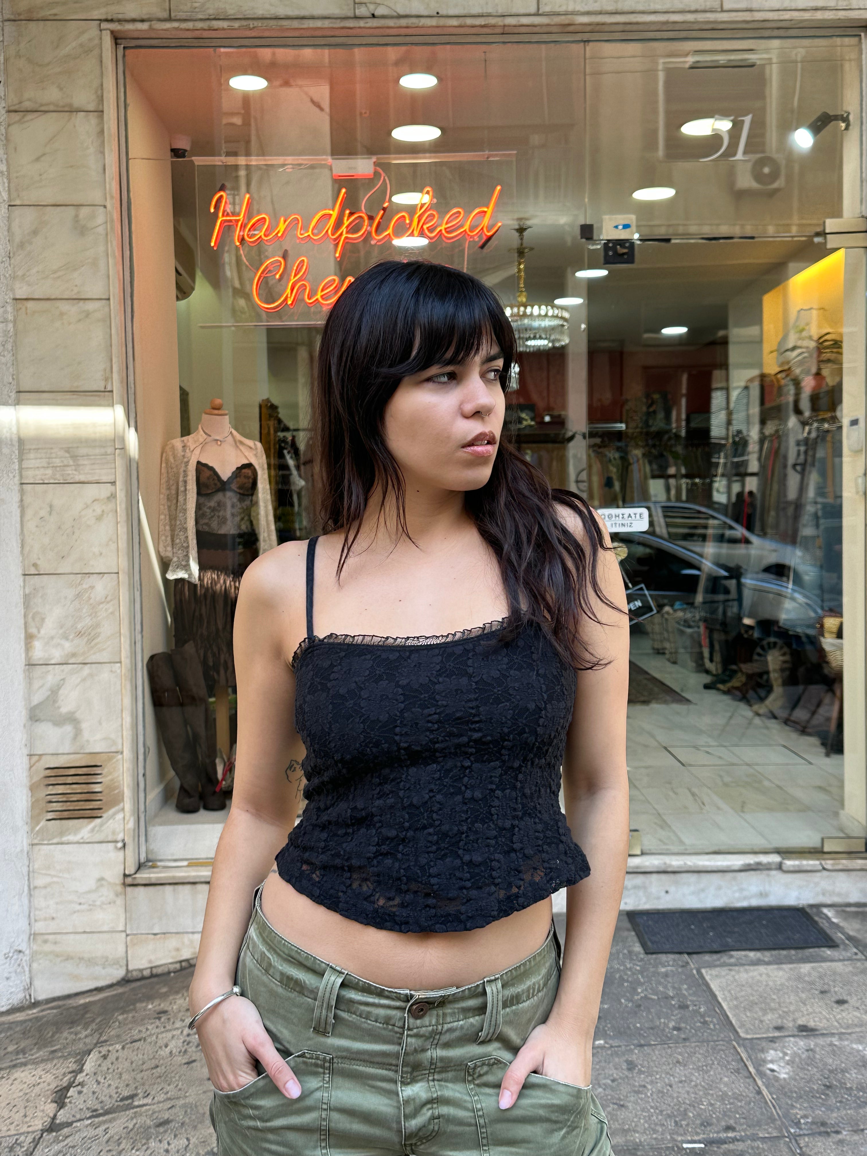 Euronova corset top with lace detailing