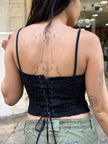 Euronova corset top with lace detailing