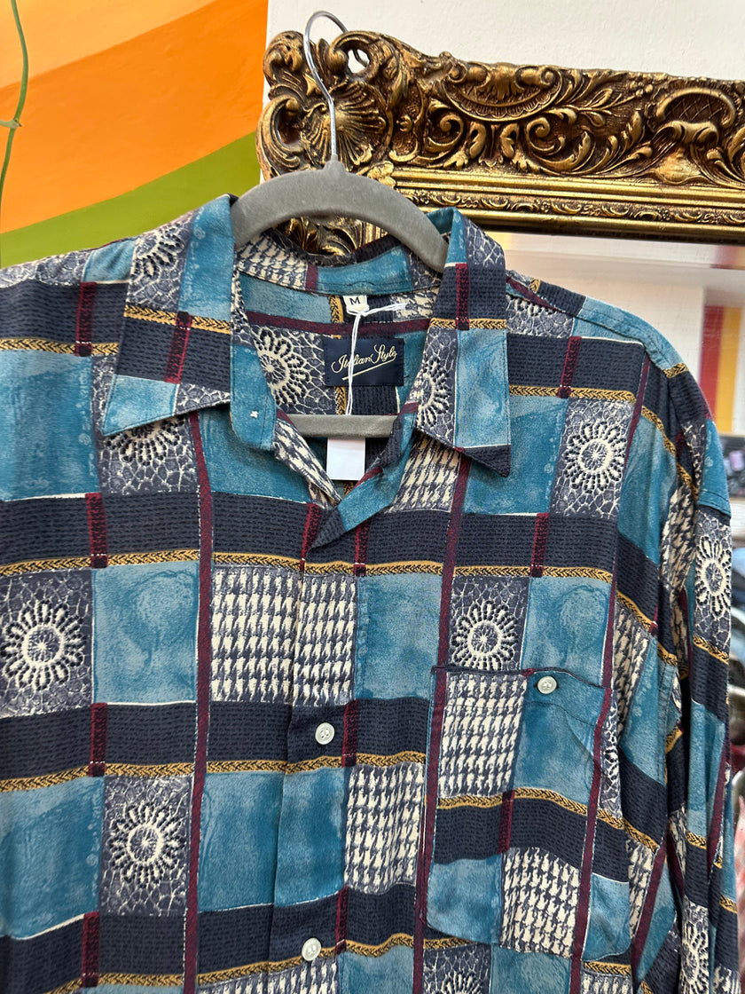 Vintage Men’s 90s funky patterned shirt (M)