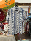 Men’s Vintage 100% silk 90s style shirt (XL)