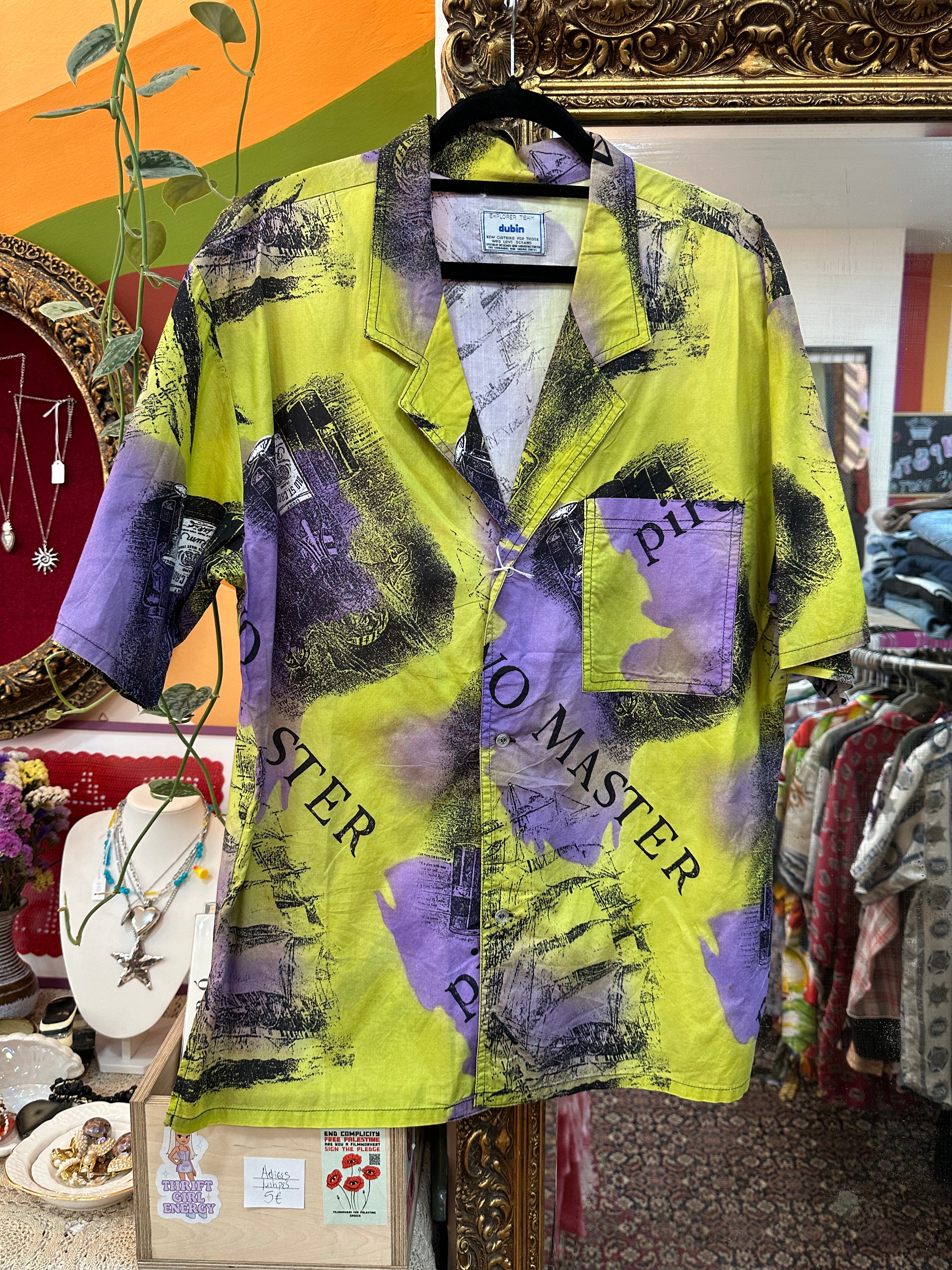 Vintage Mens Dubin funky patterned shirt (M)