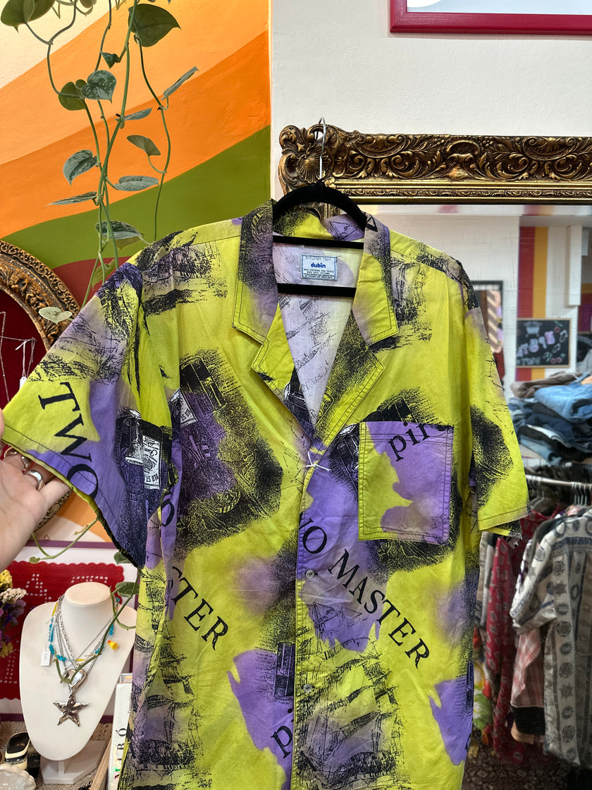 Vintage Mens Dubin funky patterned shirt (M)