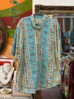 Vintage Men’s James Dillon 90s style funky patterned shirt (XL)
