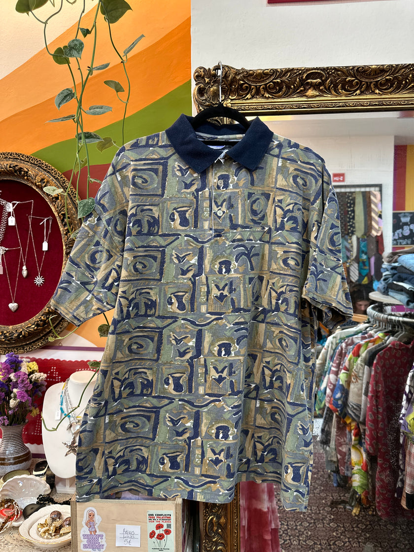 Men’s vintage 90s style polo shirt (L)