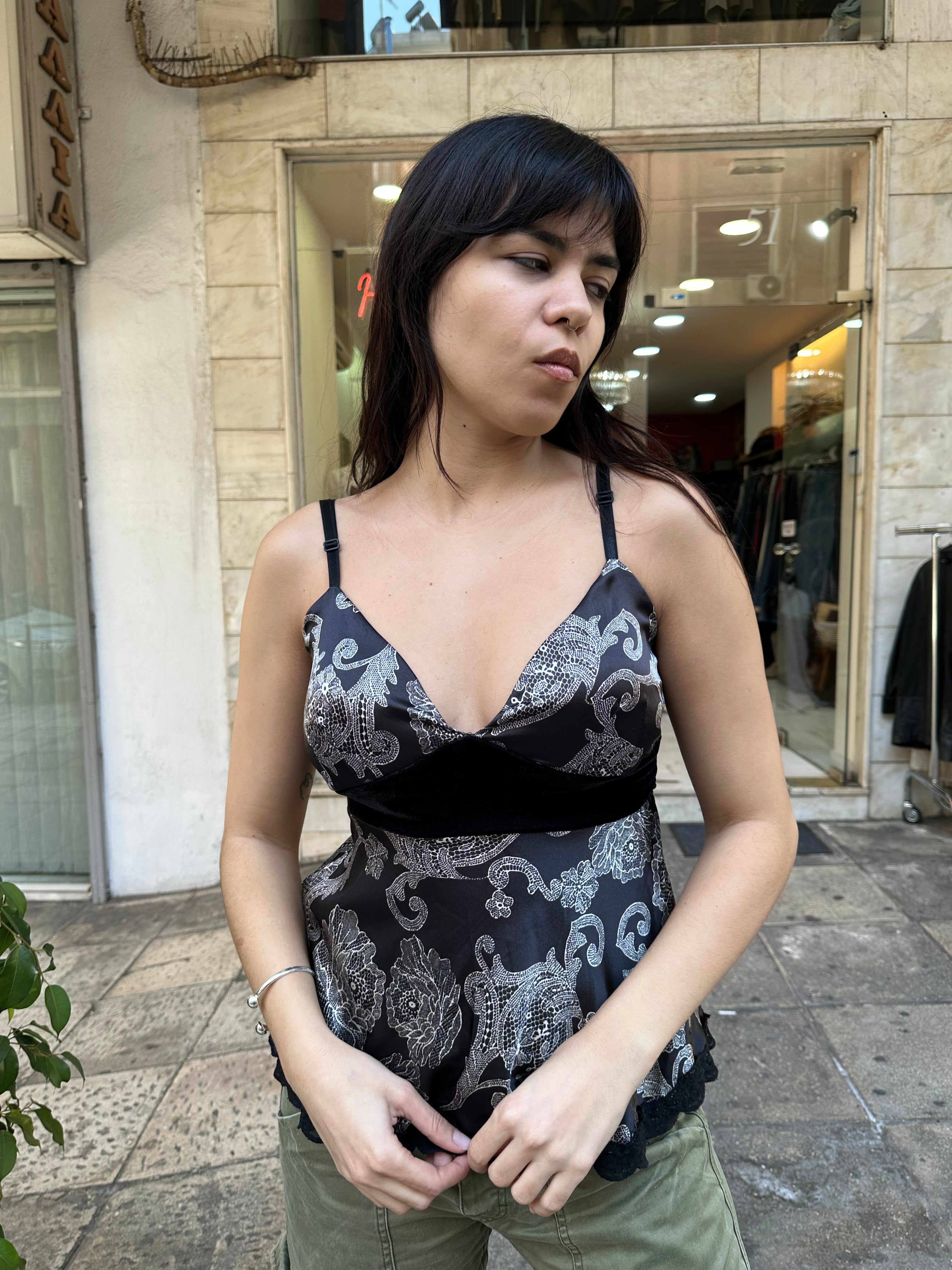 Super cute satin top