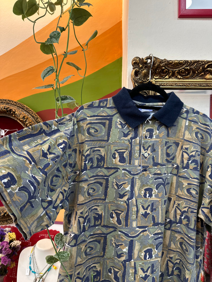 Men’s vintage 90s style polo shirt (L)