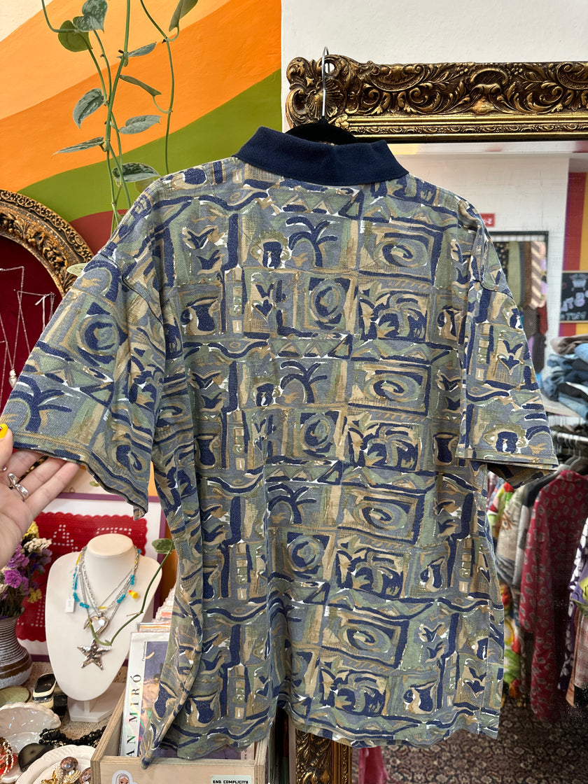 Men’s vintage 90s style polo shirt (L)