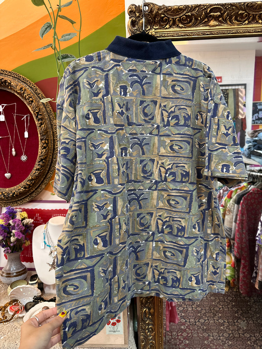 Men’s vintage 90s style polo shirt (L)