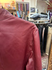 Vintage burgundy genuine leather jacket (M/L)
