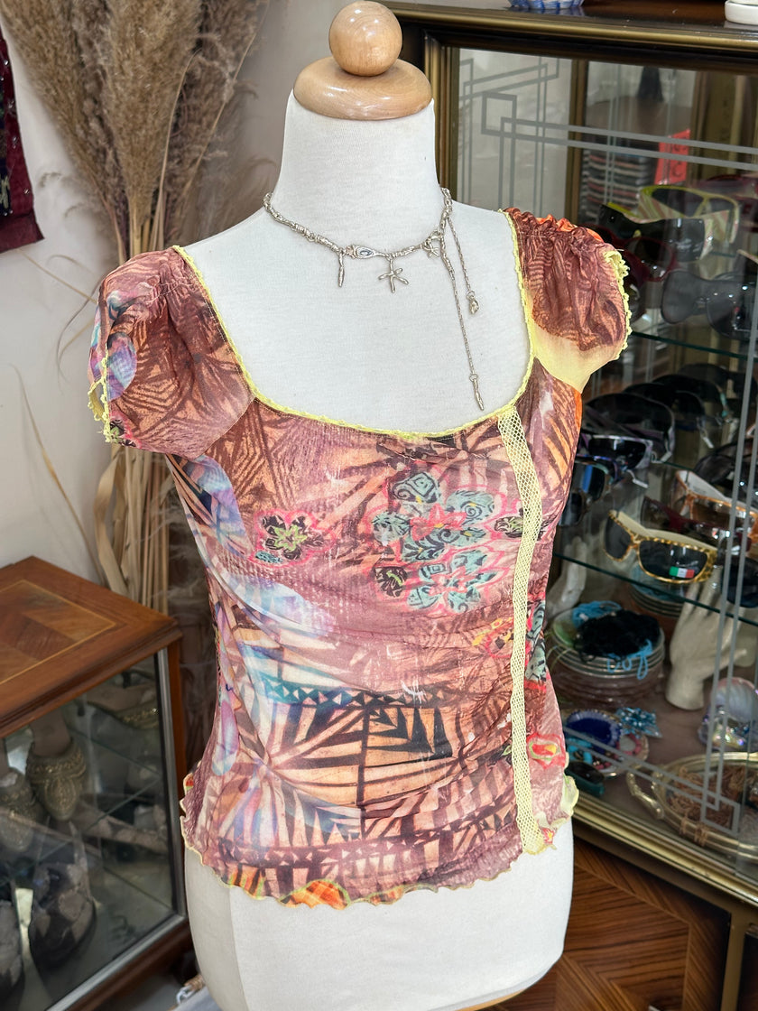 Super cute mesh top (M/L)