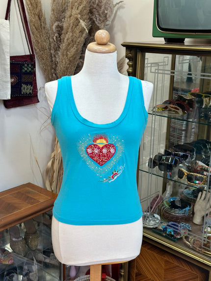 Super cute Y2K top with embroidered details (M/L)