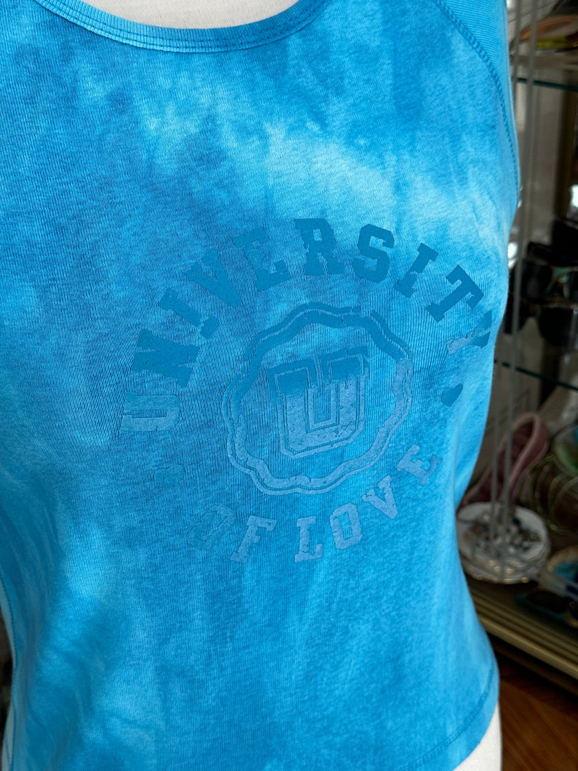 Super cute sleeveless tie dye top (L)