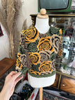 Stunning floral popcorn top (one size)