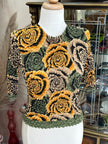 Stunning floral popcorn top (one size)