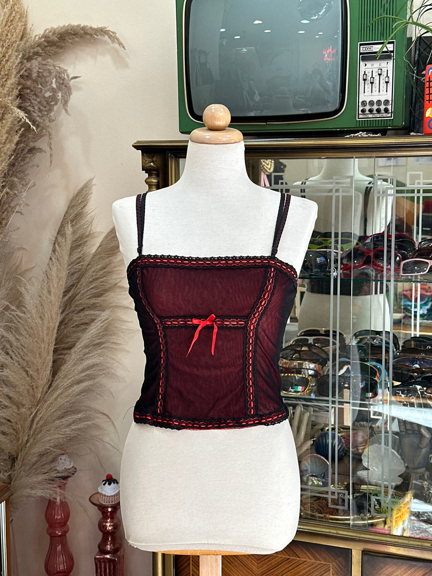 Super cute lingerie style top (M)