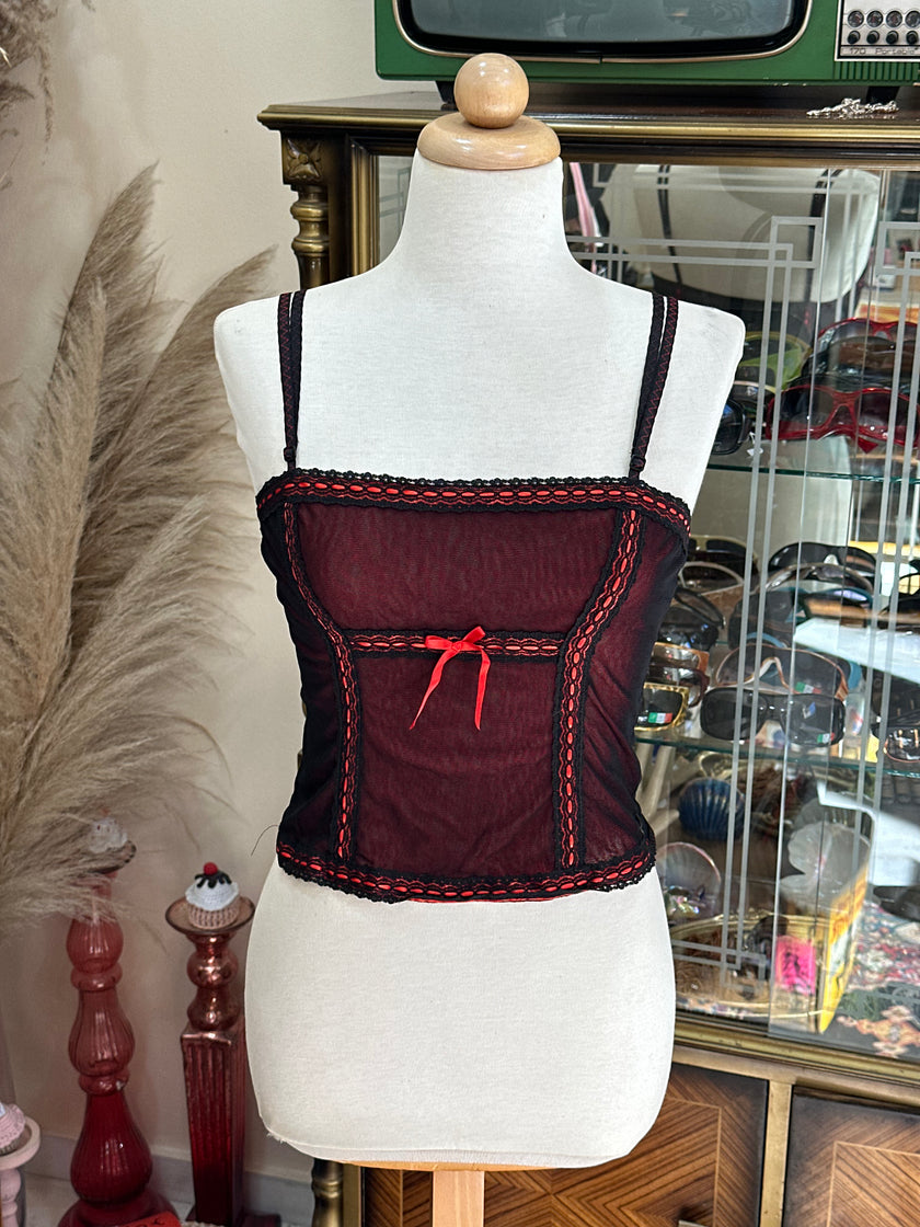 Super cute lingerie style top (M)