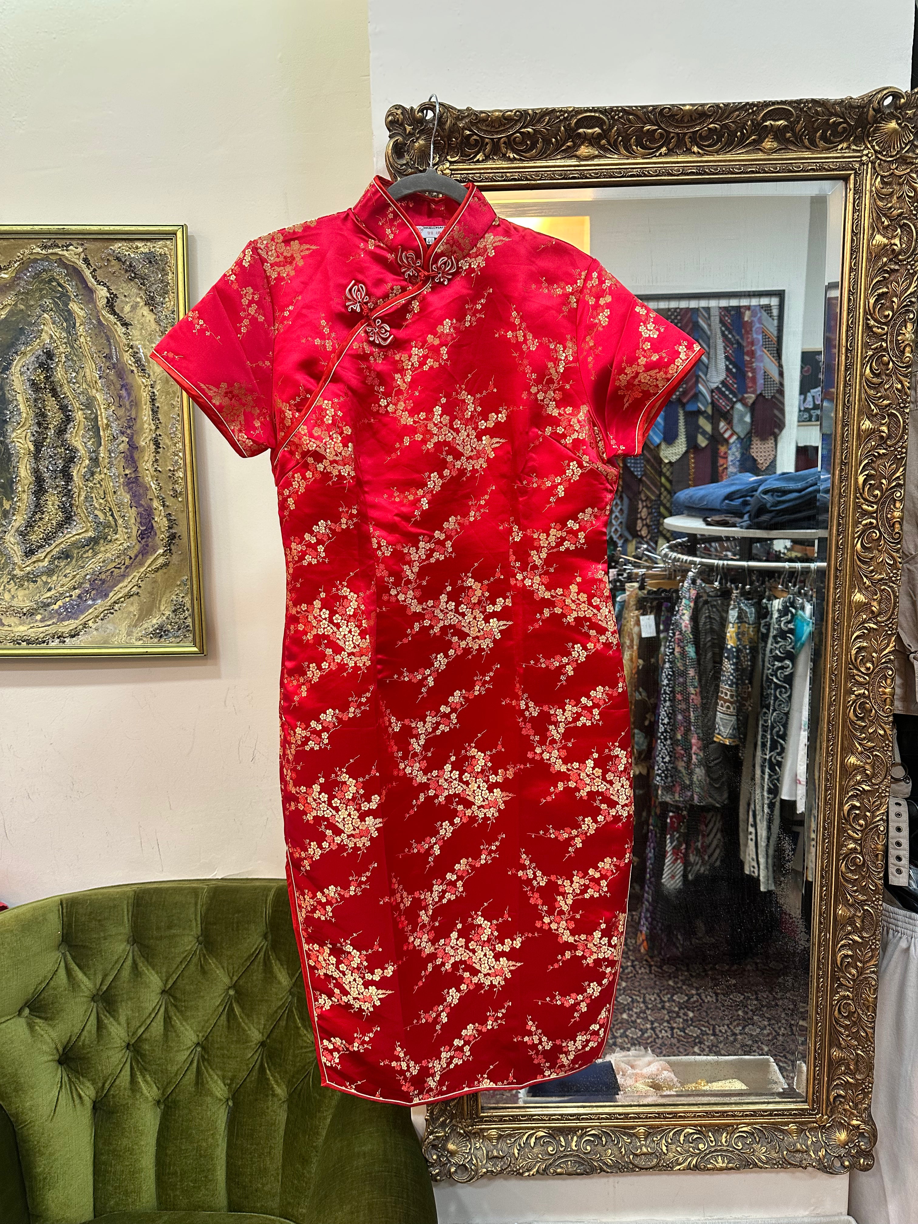 Beautiful red qipao dress