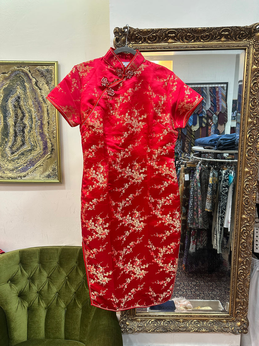 Beautiful red qipao dress