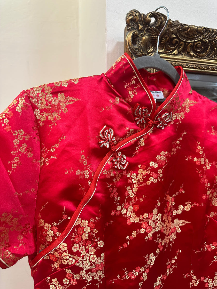 Beautiful red qipao dress