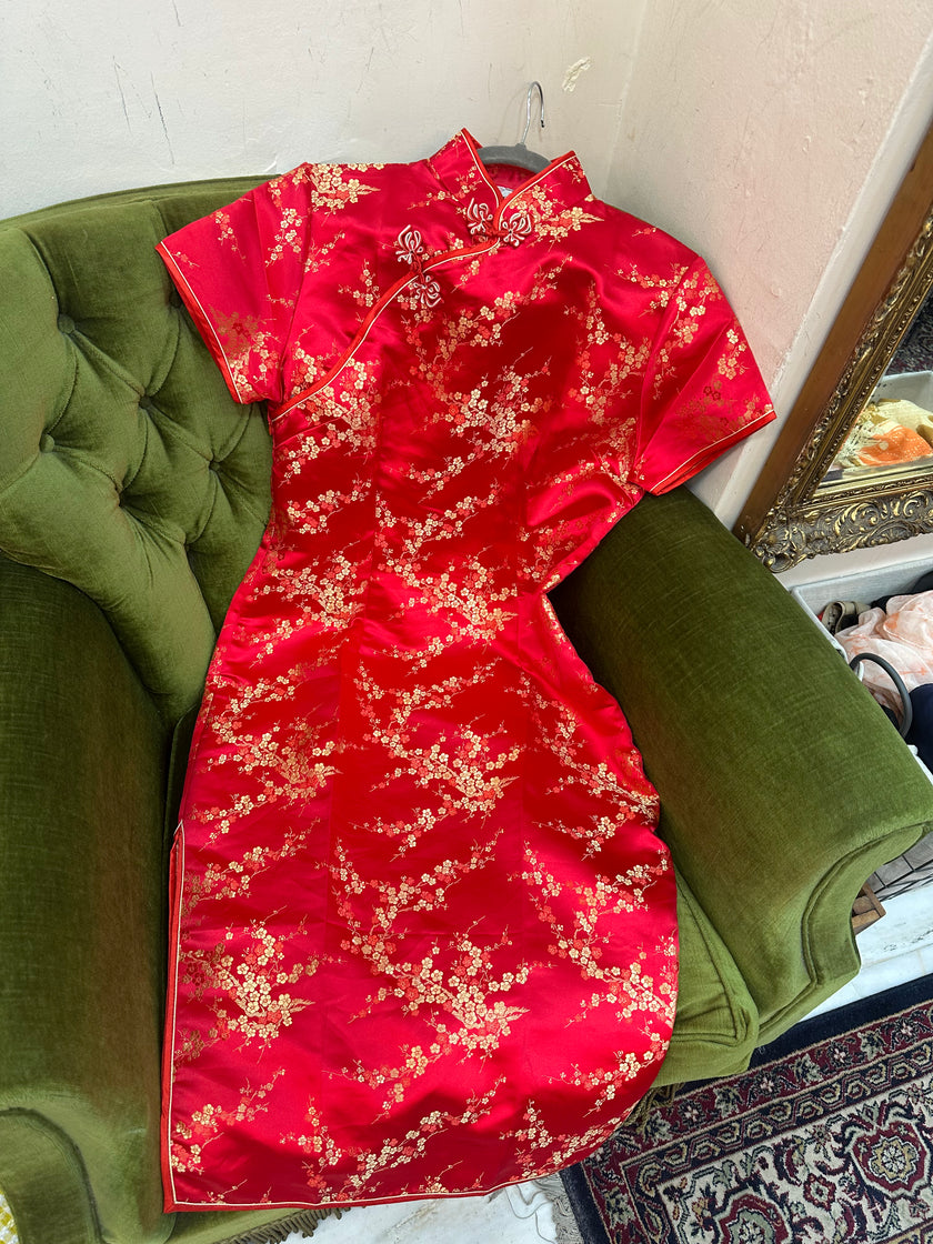 Beautiful red qipao dress