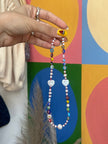 Handmade Flower & Pearl Glass Bead Necklace