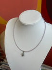 Handmade lavender glass bead pendant