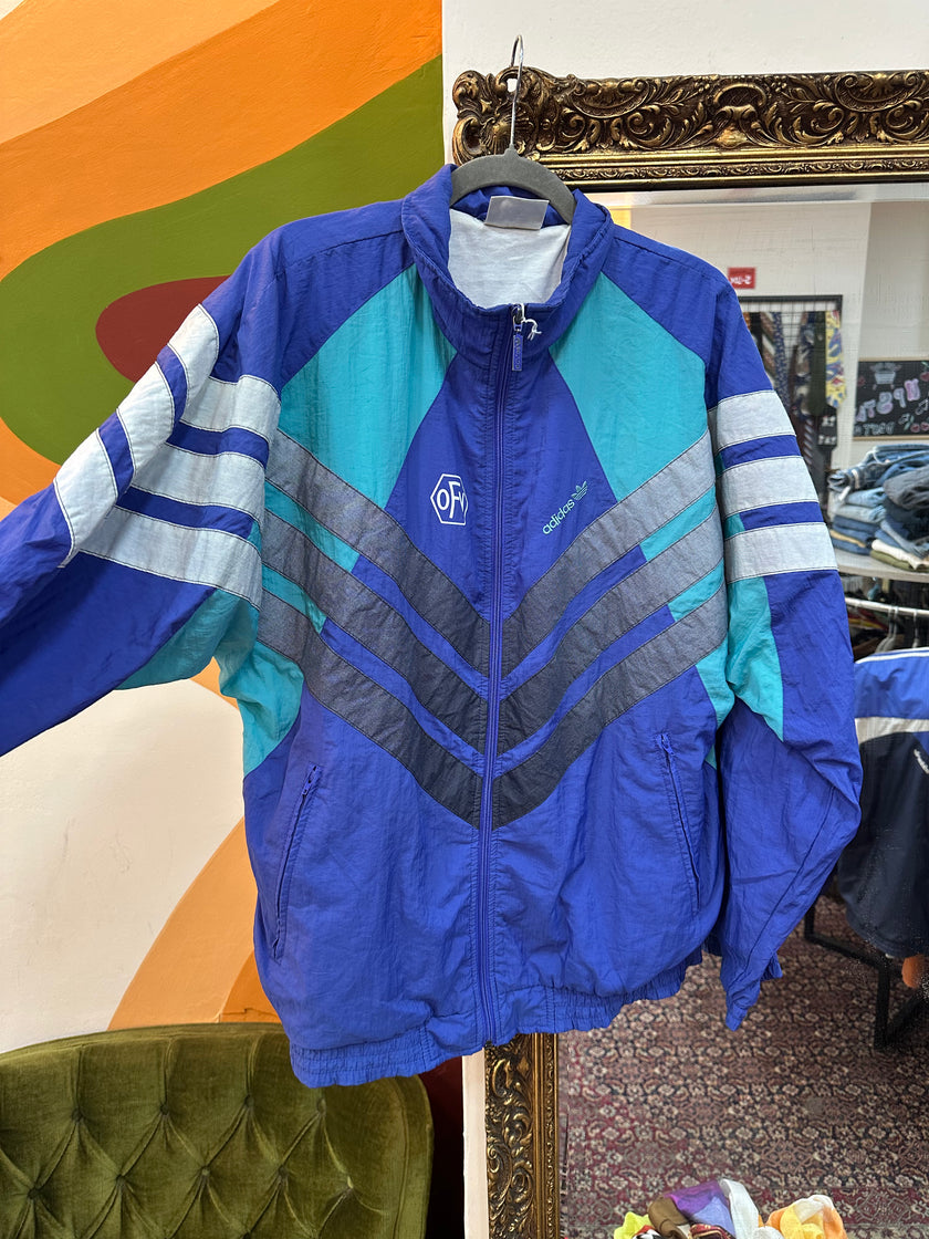 Adidas funky colorful windbreaker jacket