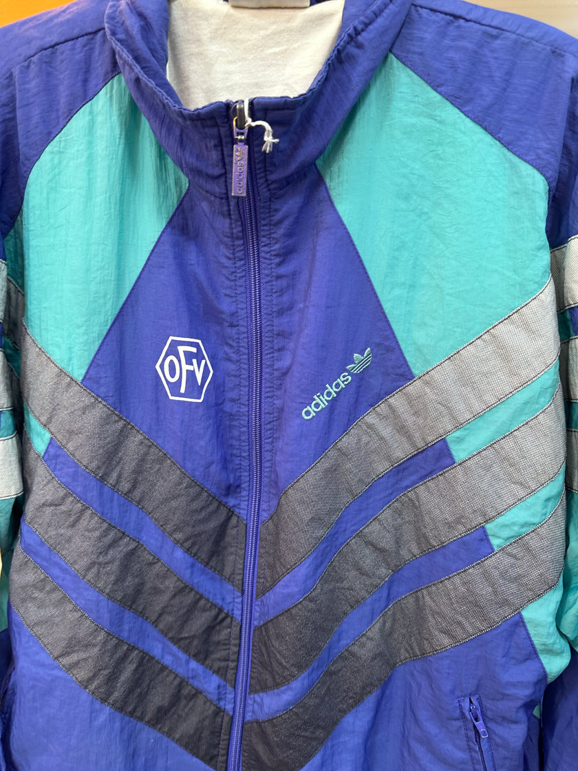 Adidas funky colorful windbreaker jacket