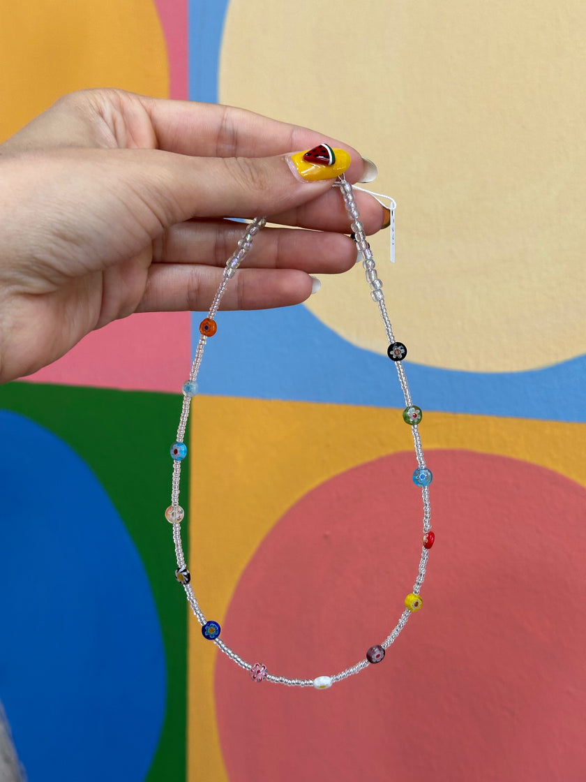 Handmade Millefiori Murano beaded necklace