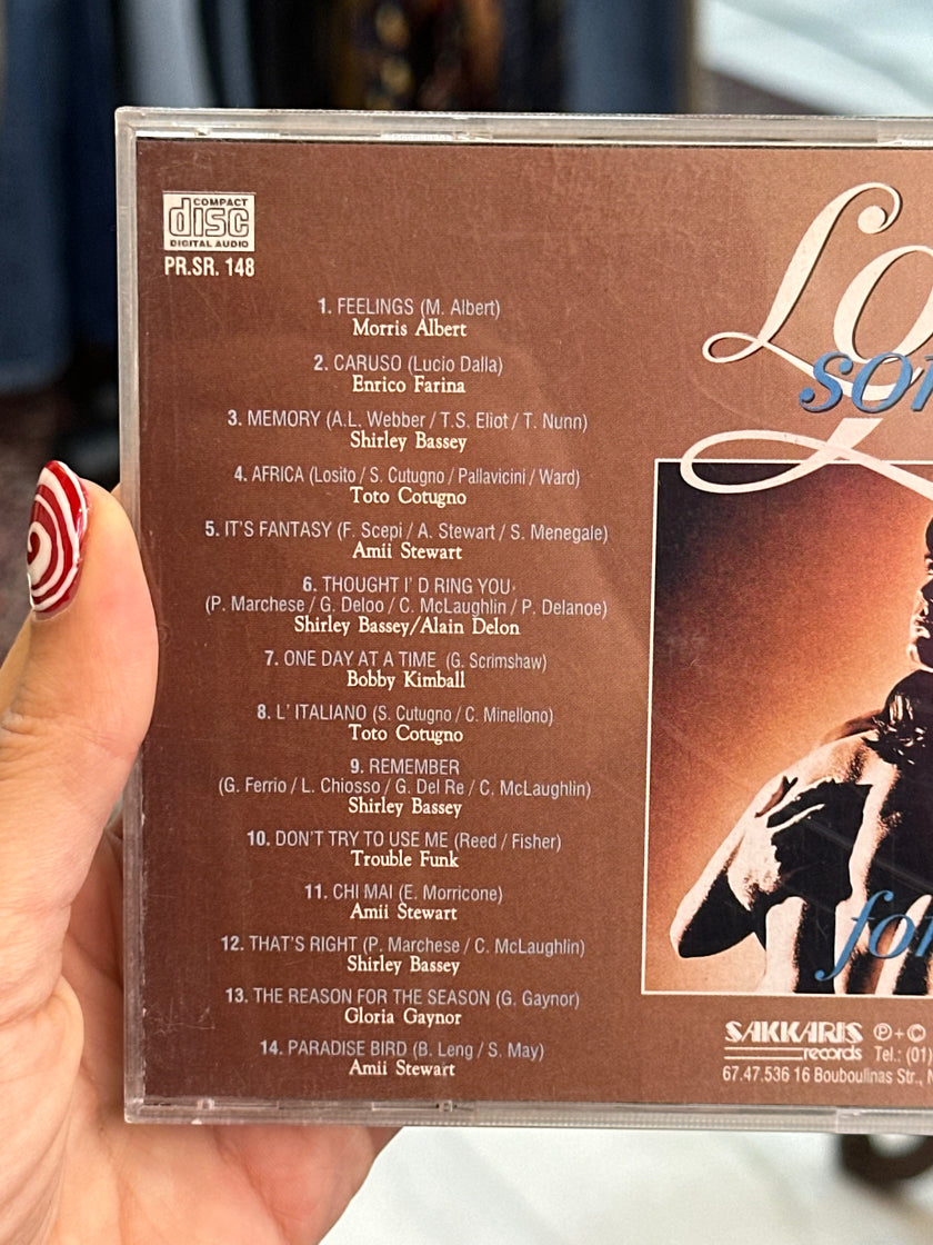 Love songs playlist CD