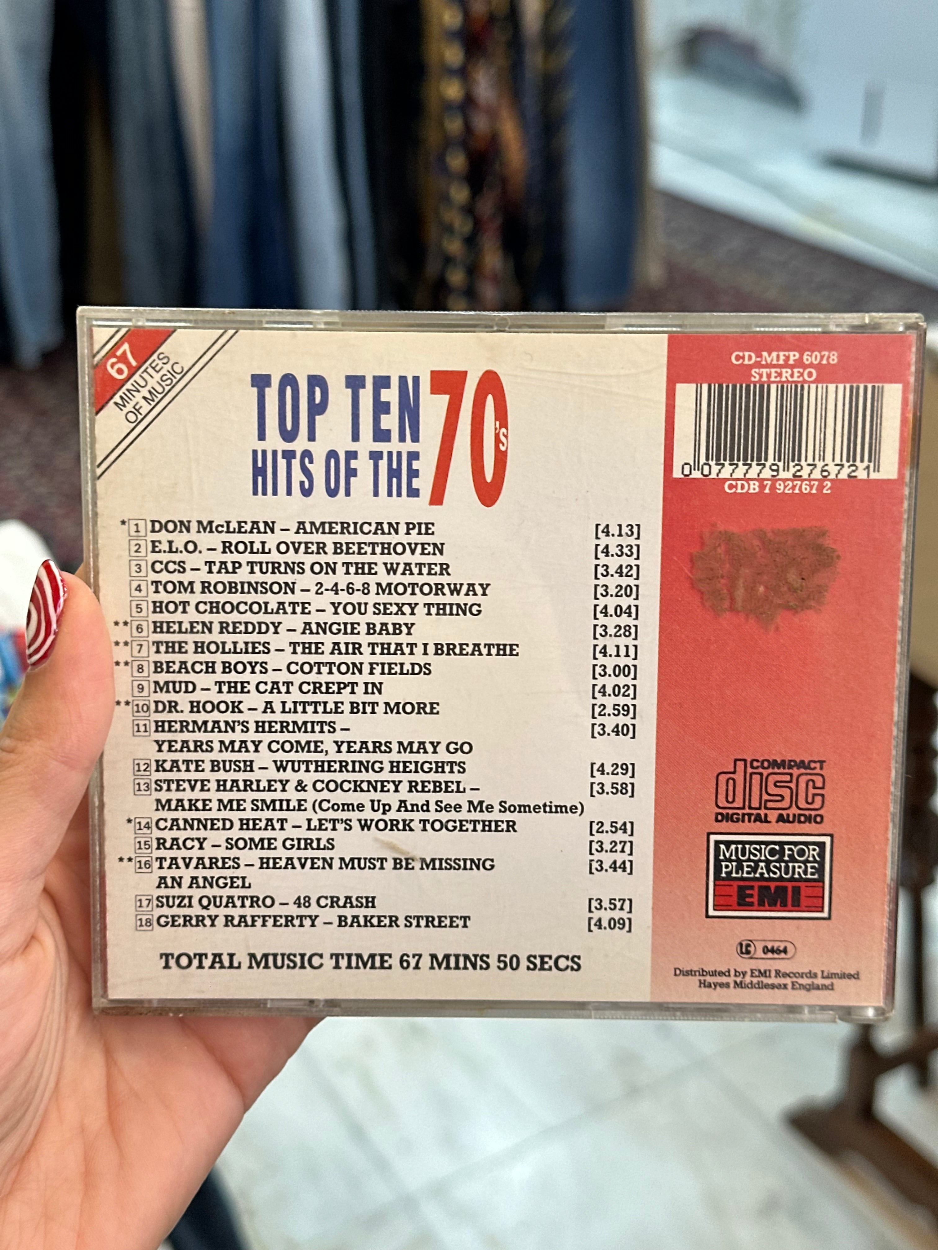 Top 10 hits of the 70s CD