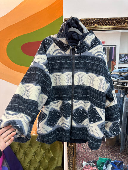Vintage funky fleece double face jacket (2XL)