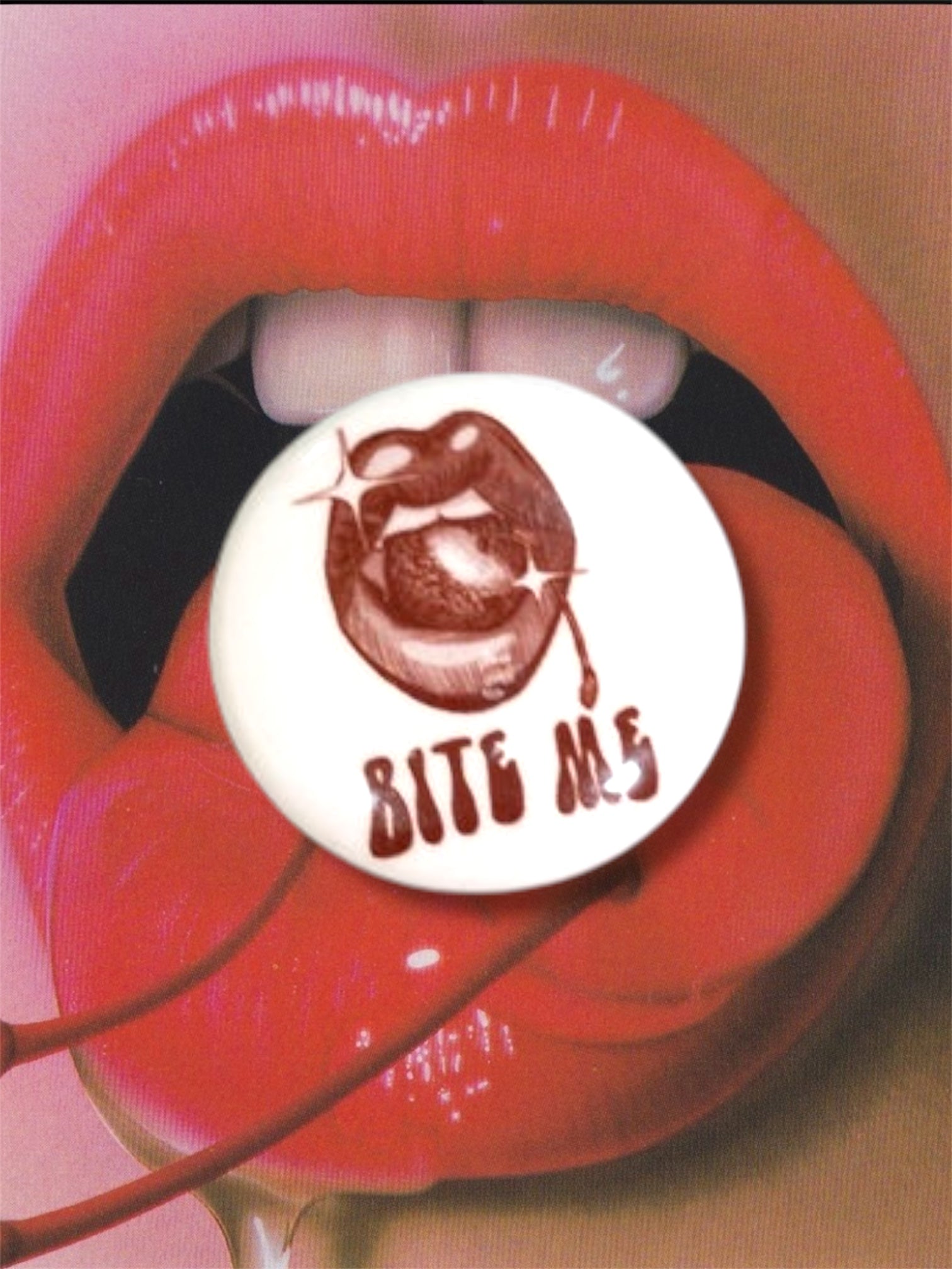 BITE ME PIN BADGE