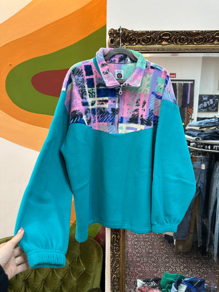 Vintage Men’s super colorful funky fleece (L)