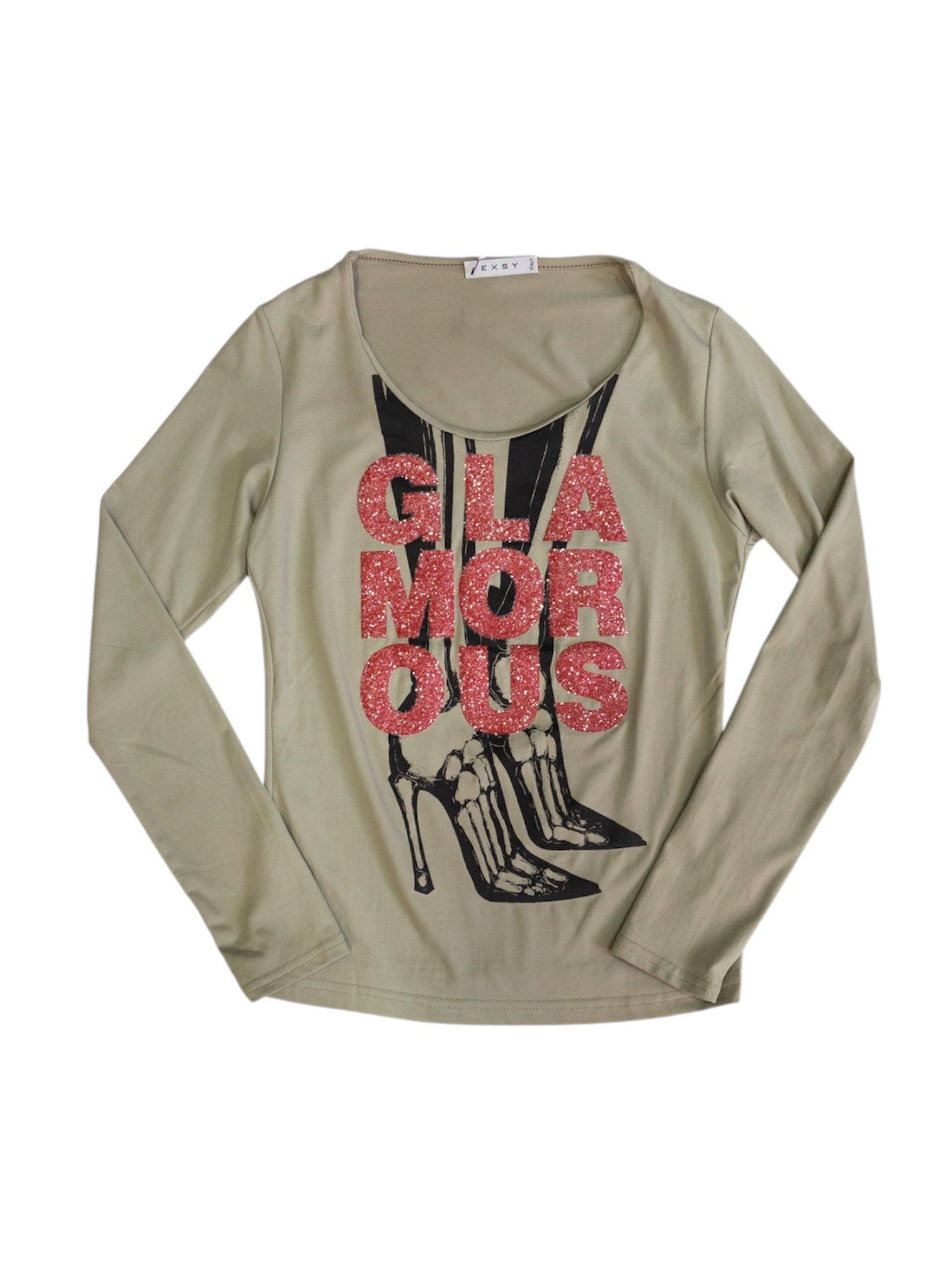 Super hot deadstock sparkly graphic longleeve top