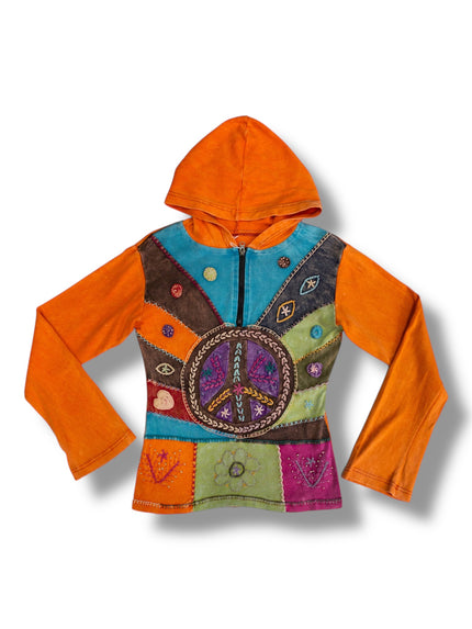 Super cute colourful hippy top